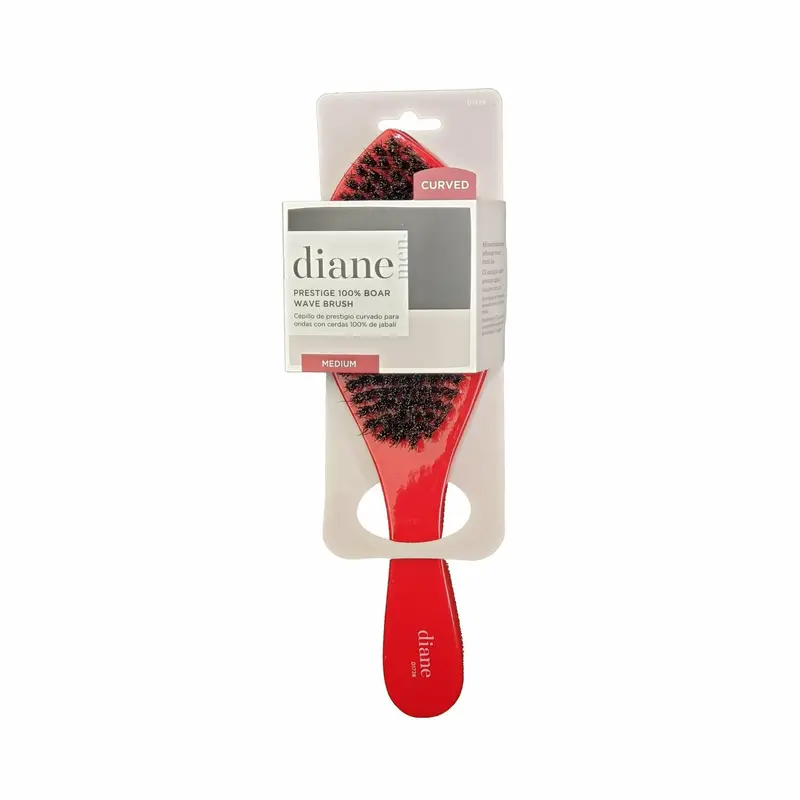 Diane Medium Curved Prestige Boar Wave Brush – 100% Boar Bristles, Model D1726