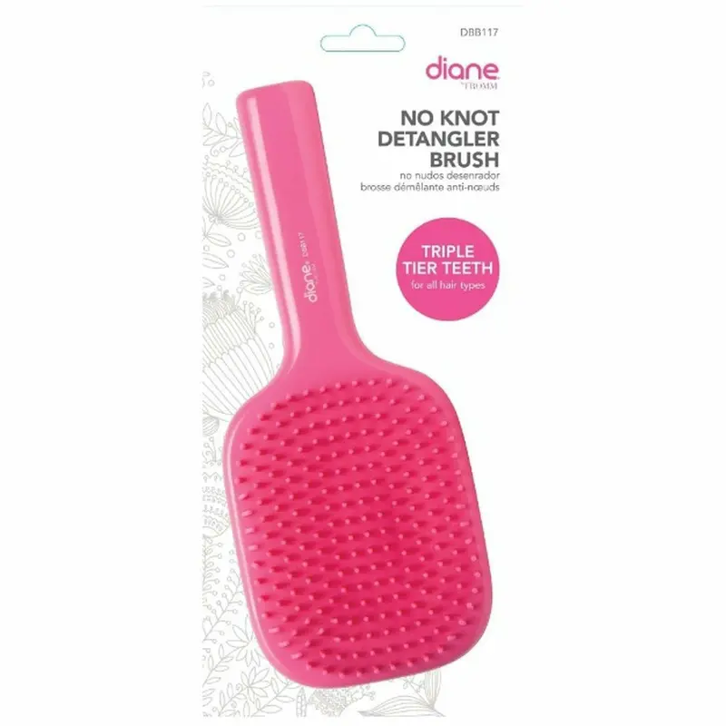 Diane No-Knot Detangler Brush – Gentle Tangle Removal for Fine to Thick Hair #DBB117