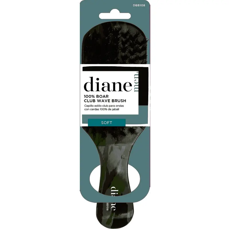 Diane Soft 100% Boar Club Brush – Lightweight Styling Tool, Model DBB108