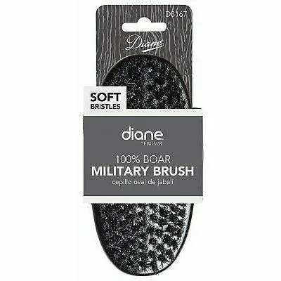 Diane Soft 100% Boar Military Brush – Gentle Bristles, Model D8167