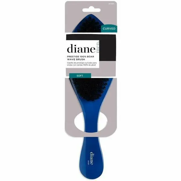 Diane Soft Curved Prestige Boar Wave Brush – 100% Boar Bristles, Model D1707