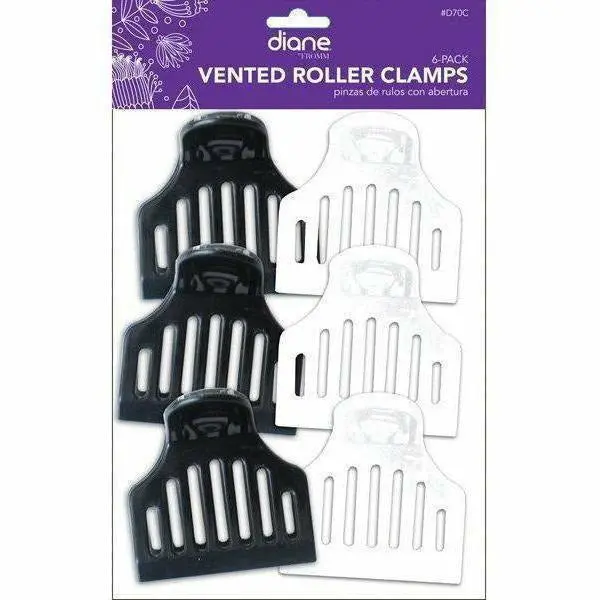 Diane Vented Roller Clips – Heat-Resistant Styling Set (6-Pack)