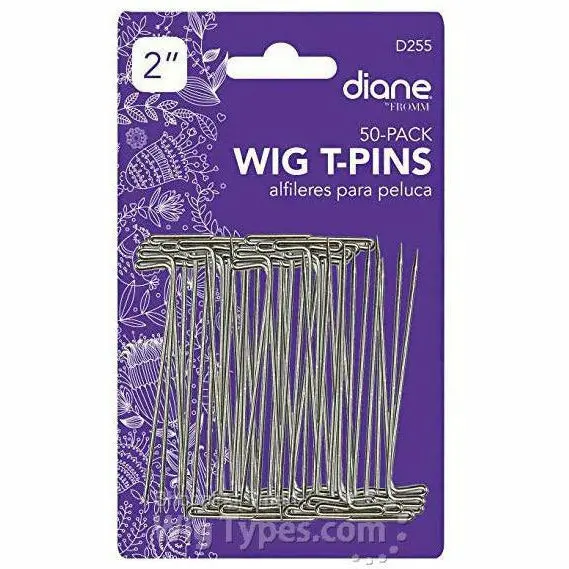 Diane Wig T-Pins – Heavy-Duty Securing Pins, Pack of 50 (#D255)