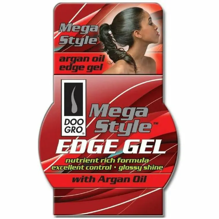 Doo Gro Mega Style Edge Gel with Argan Oil – Flexible Hold, Nourishing Edge Control