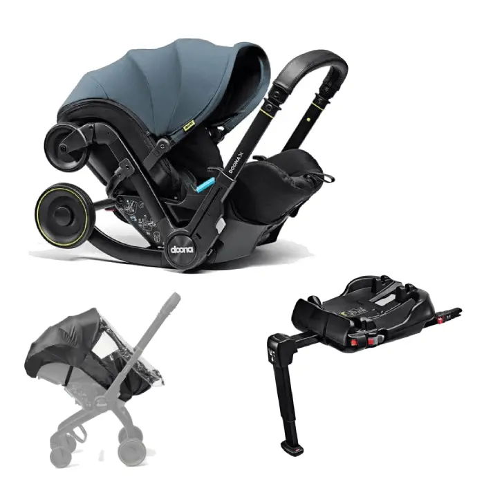 Doona X Infant Car Seat Essential Bundle – Ocean Blue
