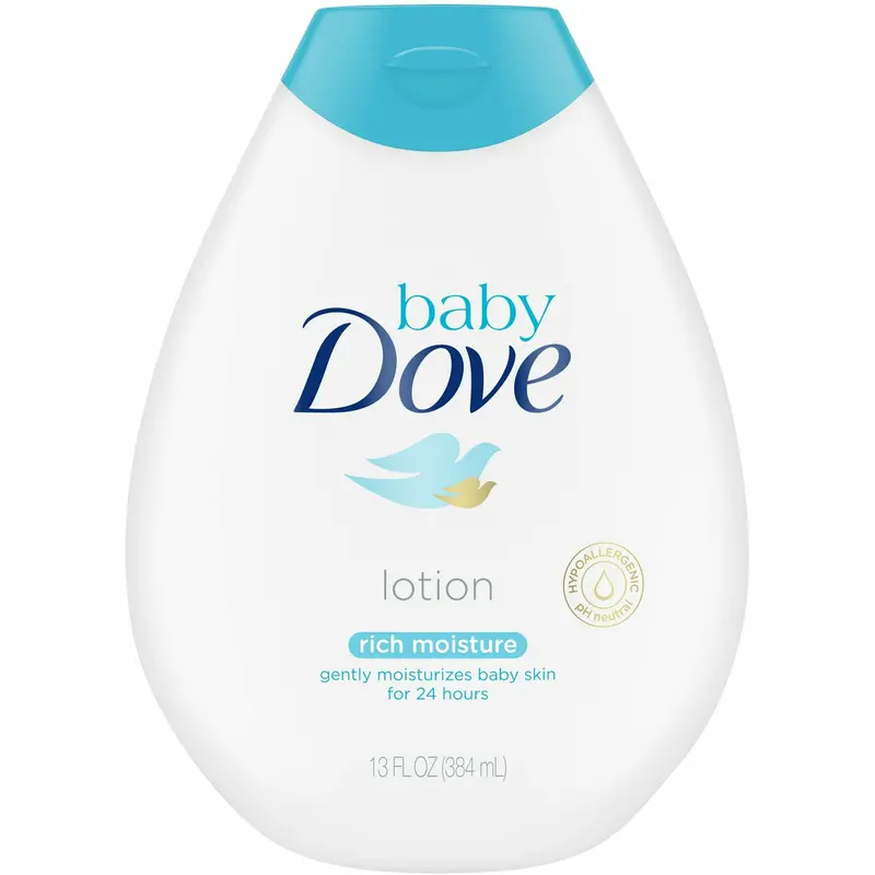 Dove Rich Moisture Baby Lotion – 13 oz Fragrance-Free Hydrating Cream