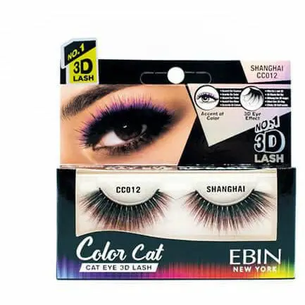 EBIN Color Cat 3D False Eyelashes – Dramatic Volume & Curl