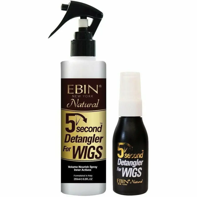 Ebin New York 5-Second Wig Detangler – Fast-Acting Spray for Tangle-Free Synthetic & Human Hair Wigs