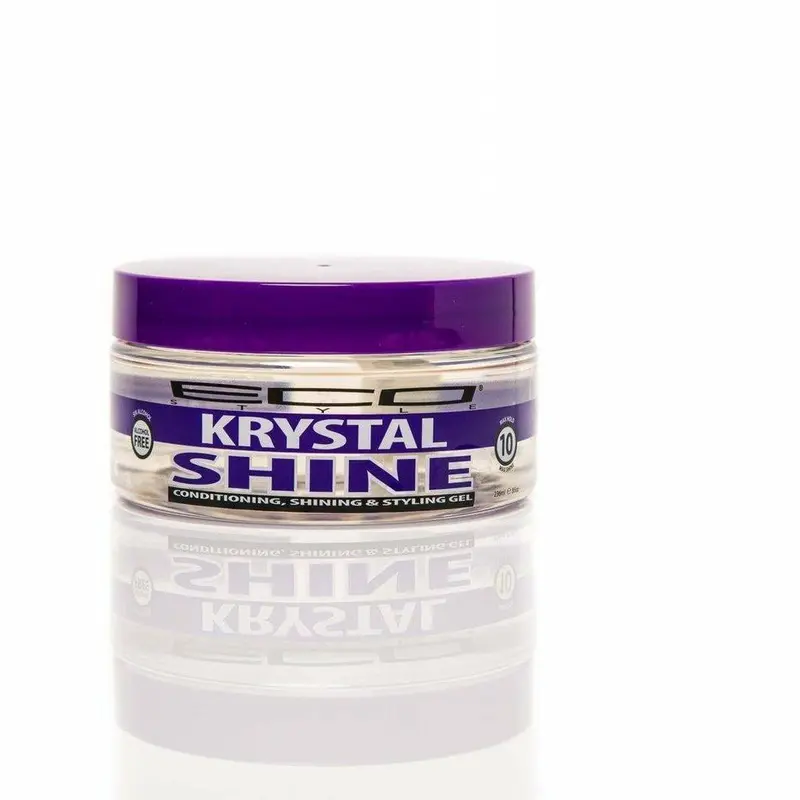 Eco Shine Krystal Styling Gel – 8 oz High-Shine, Flexible-Hold Gel