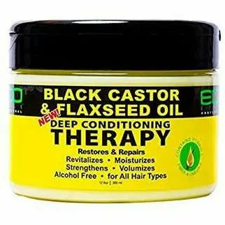 Eco Style Black Castor & Flaxseed Oil Deep Conditioning Treatment – 12 oz