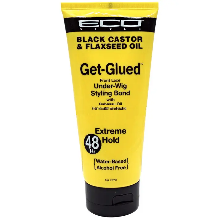 Eco Style Black Castor & Flaxseed Oil Get-Glued Styling Gel – 6 oz