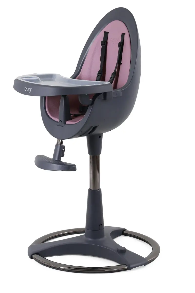 Egg Modern High Chair – Grey and Pink Accents