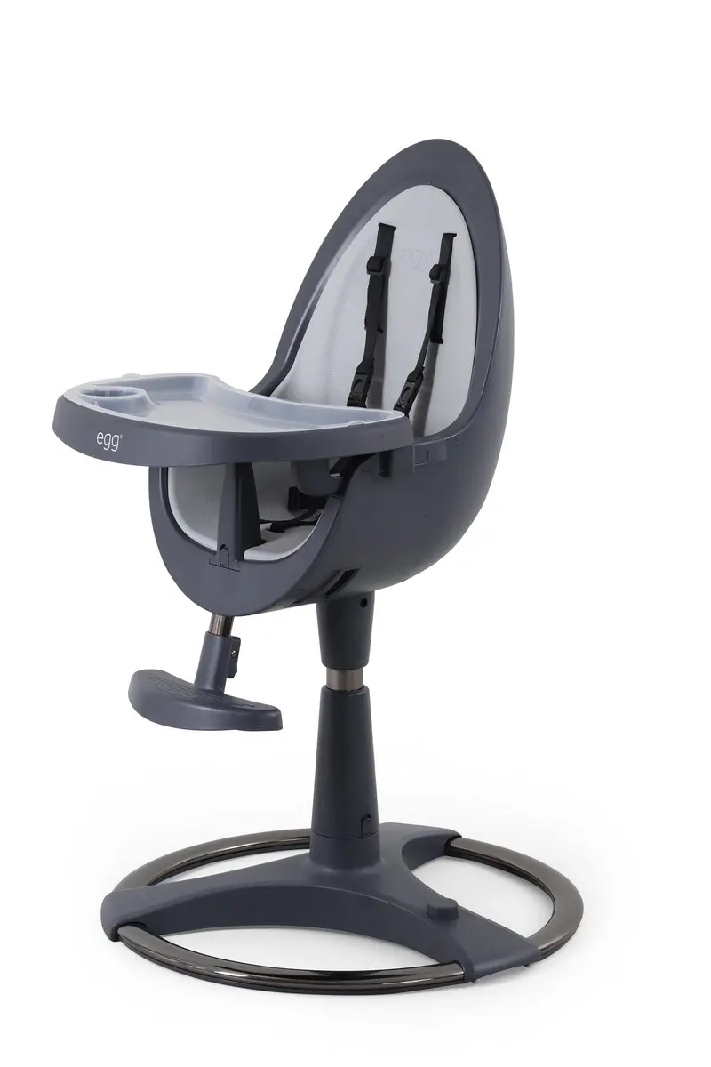 Egg Premium Highchair – Monochrome Grey Fabric & Frame Design