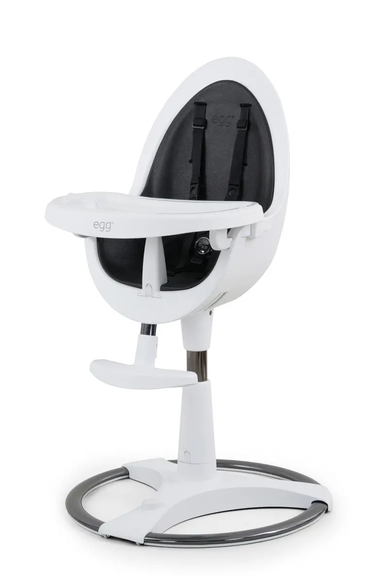 Egg Sleek High Chair – White and Black Design