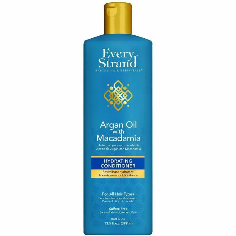 Every Strand Argan & Macadamia Hydrating Conditioner – Silky Smooth Detangling Formula, 13.5 oz