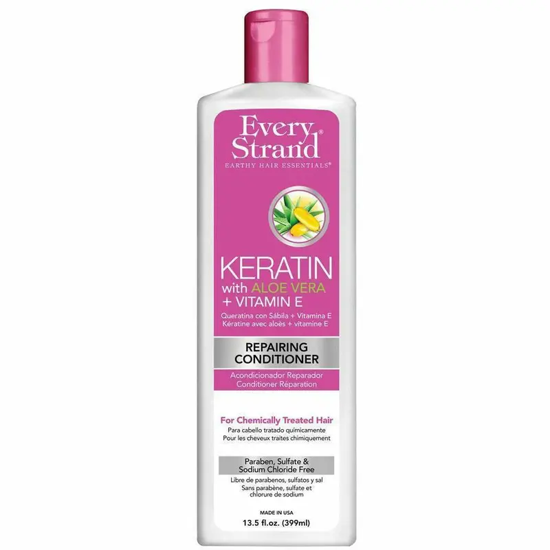 Every Strand Keratin Repairing Conditioner – Aloe & Vitamin E Infused Detangler, 13.5 oz