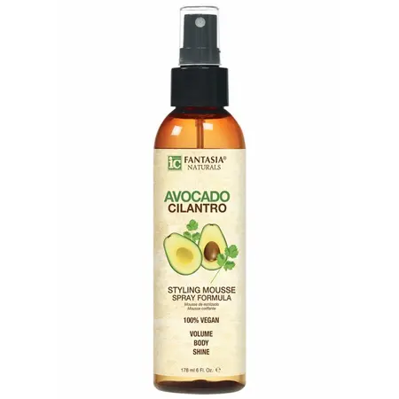 Fantasia Avocado Cilantro Styling Mousse – 6 oz Volumizing, Humidity-Resistant Foam