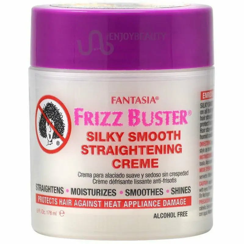 Fantasia Frizz Buster Silky Smooth Straightening Cream – 6 oz Anti-Frizz Thermal Styler