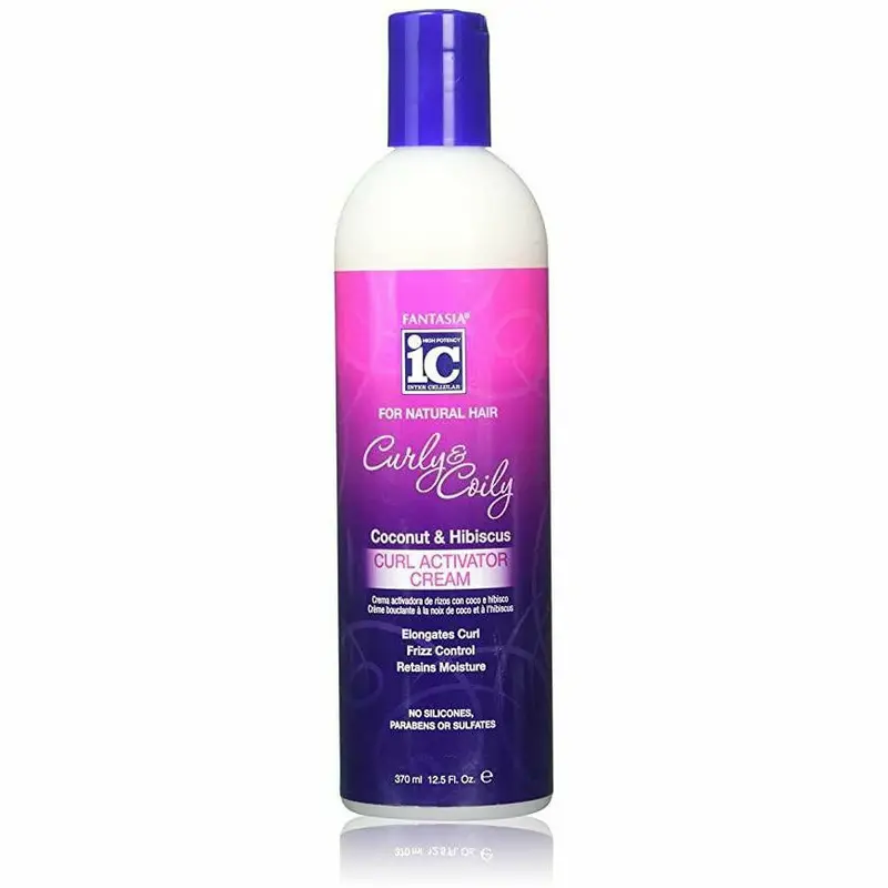 Fantasia IC Curly & Coily Curl Activator Cream – 12.5 oz Definition & Hold Enhancer