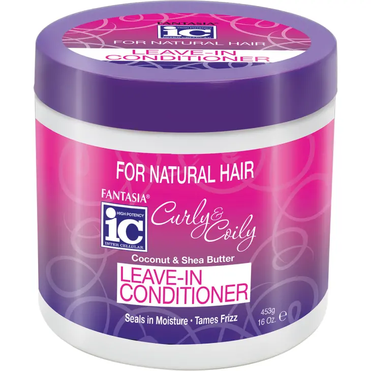 Fantasia IC Curly & Coily Leave-In Conditioner – 16 oz Deep Moisturizing Detangler