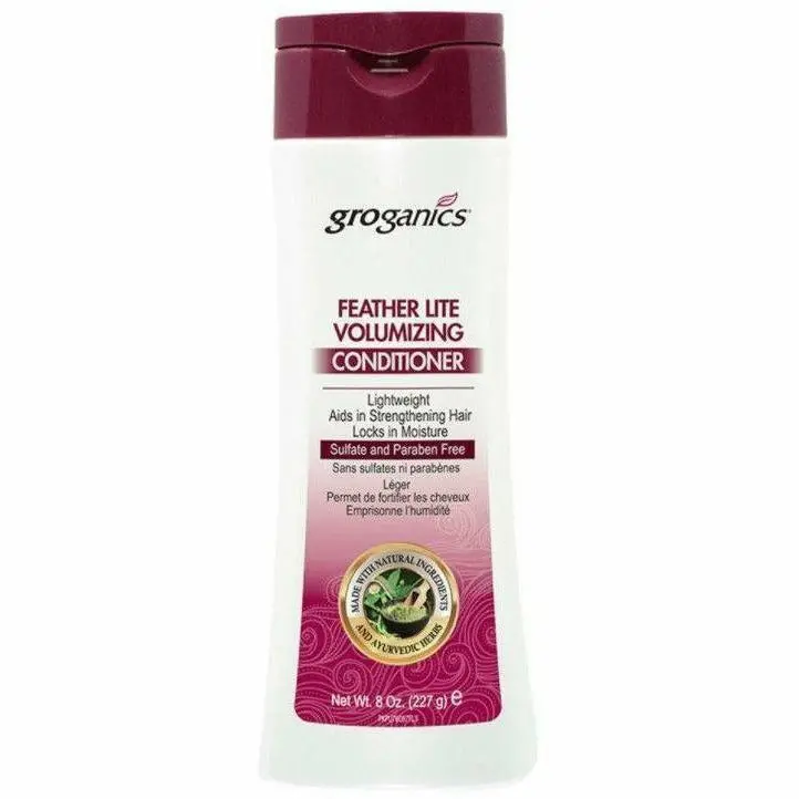 Feather Lite Volumizing Conditioner – Groganics Weightless Body & Shine Enhancer (8 oz)