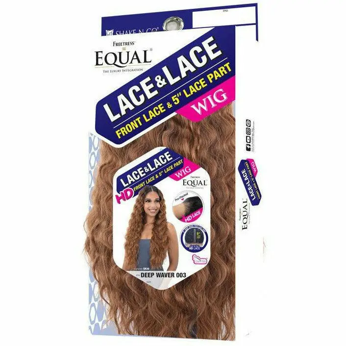 Freetress Equal Deep Wave Lace Front Wig – 5-Inch Ear-to-Ear HD Front