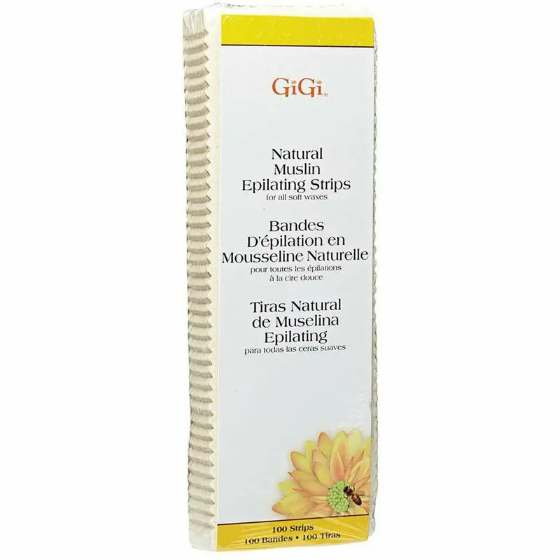 Gigi Natural Muslin Epilating Wax Strips – Reusable & Gentle