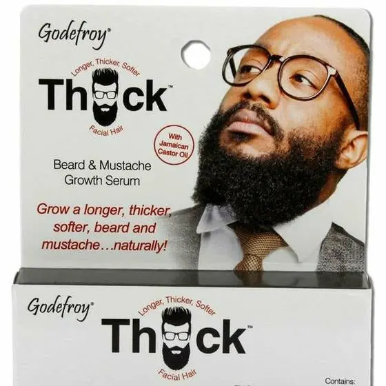 Godefroy Thick Beard & Mustache Serum – Nourishing 1 oz Growth-Enhancing Treatment