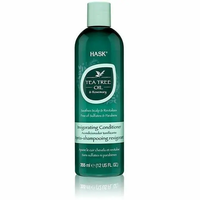 Hask Tea Tree & Rosemary Oil Shampoo – 12 oz Clarifying, Scalp-Soothing Cleanser