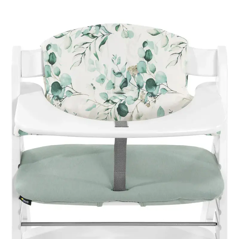 Hauck Select Highchair Pad with Mint Leaves Jersey Pattern