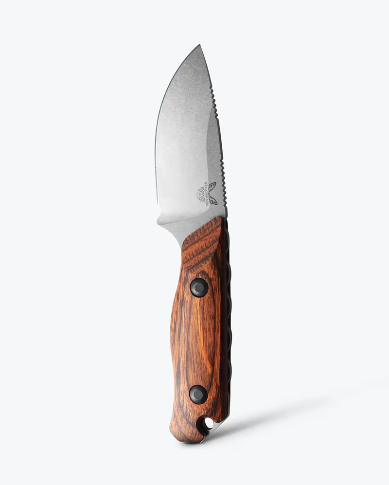 Hidden Canyon Hunter Fixed Blade – Stabilized Wood Handle, Drop-Point