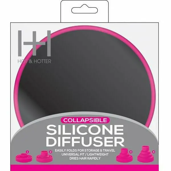 Hot & Hotter Collapsible Silicone Diffuser – Universal Blow-Dry Attachment for Curls