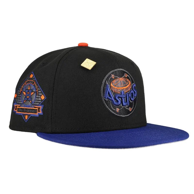 Houston Astros 25th Anniversary Silver Patch Black 59Fifty Fitted Cap