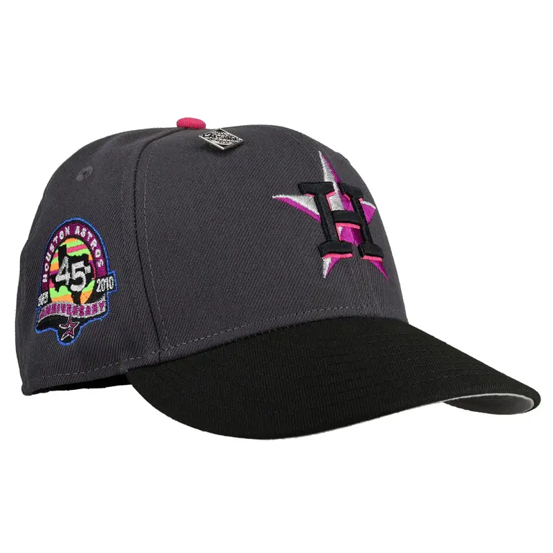 Houston Astros 45th Anniversary Graphite-Black-Neon Metallic 59Fifty Fitted Cap