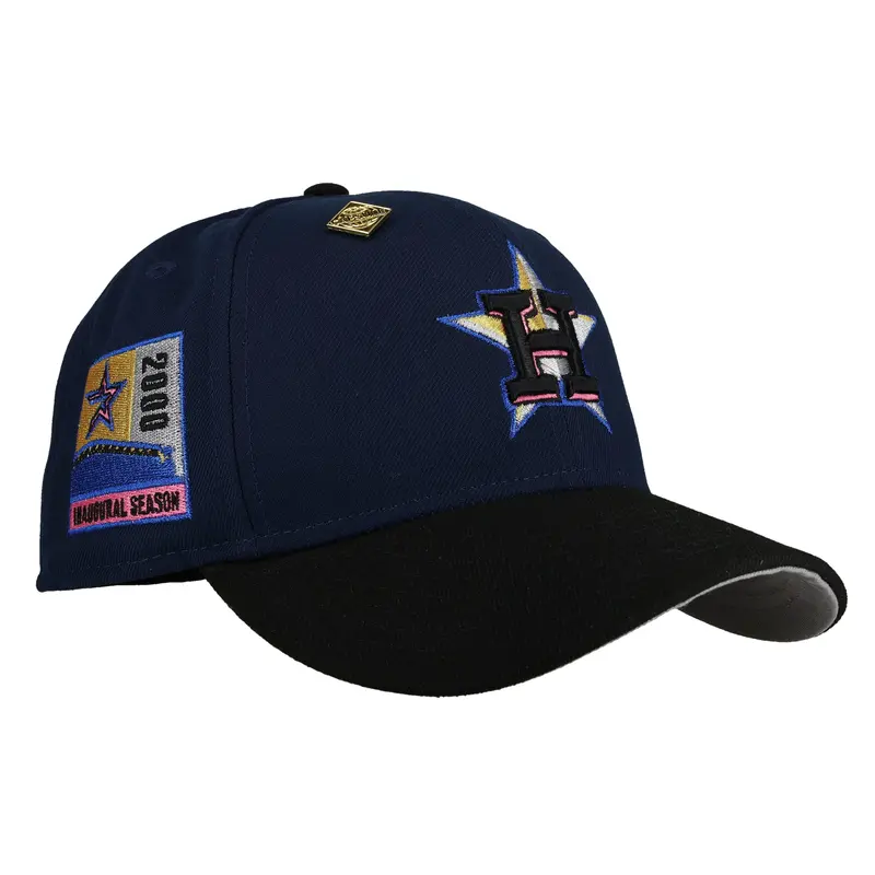 Houston Astros Inaugural 2000 Season Dark Blue & Black 59Fifty Fitted Cap