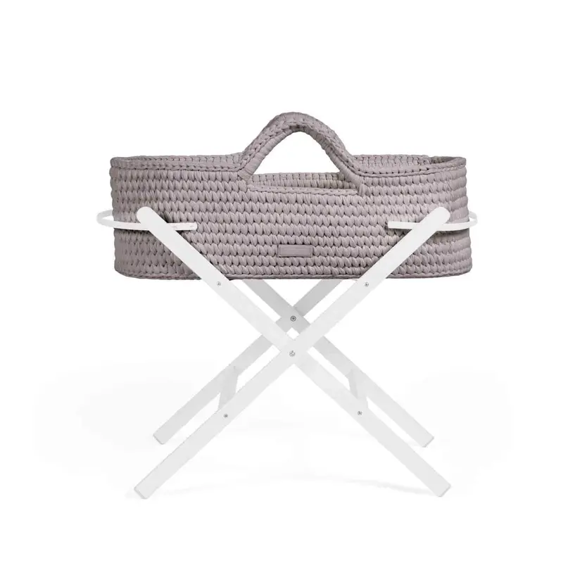 Ickle Bubba Nova Moses Basket with Stand in Tawny and White