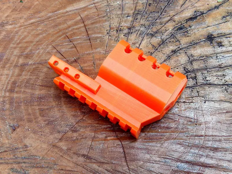 J.W. 7-Slot Frame Compensator Rail for XBG .177 BB Pistols – Tactical LARP & Hitman-Themed Airgun Setup – AirPower3D