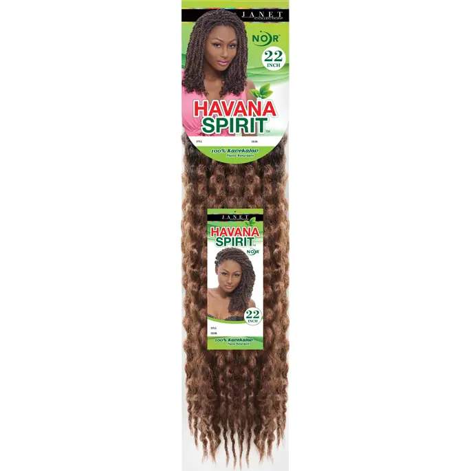 Janet Collection Noir Havana Spirit Hair – 22-Inch Curly Human Hair