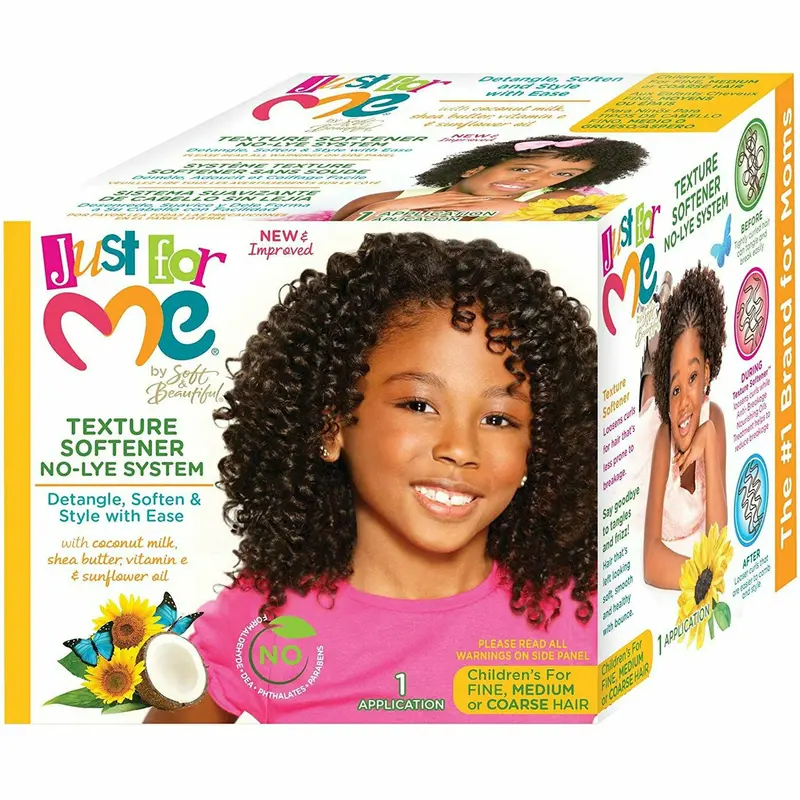 Just For Me Texture Softener No-Lye Relaxer System – Gentle Straightening