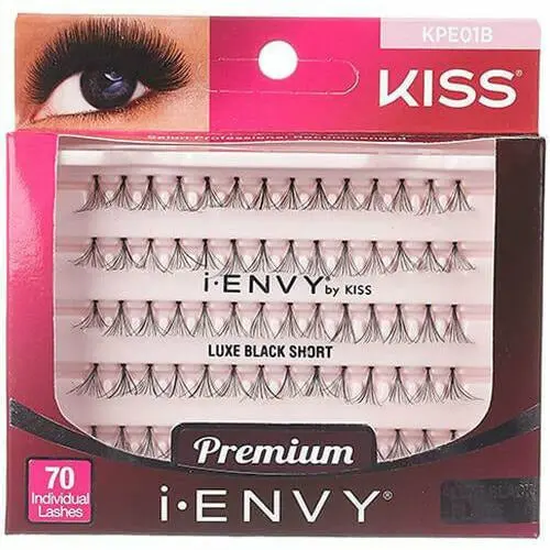 Kiss iEnvy Luxe Individual Lash Extensions – Hand-Tied, Reusable Strands
