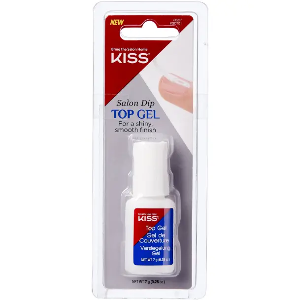 Kiss Salon Dip Top Gel – High-Shine Protective Sealant for Dip Powder Nails