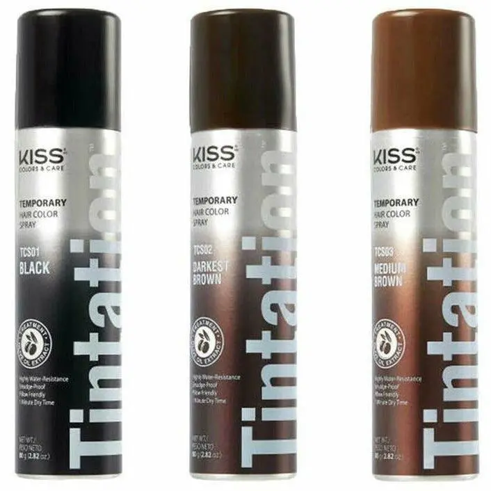 Kiss Tintation Temporary Hair Color Spray – Vibrant, Wash-Out Hue in 2.82 oz Can