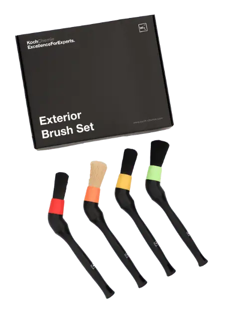 KOCH CHEMIE Exterior Detailing Brush Set – Multi-Size Bristles for Wheels & Trim