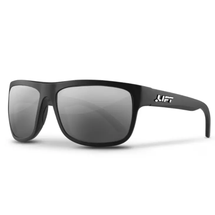 LIFT Safety EBE-18MKM Banshee Safety Glasses – Matte Black Frame with Silver Mirror Lens