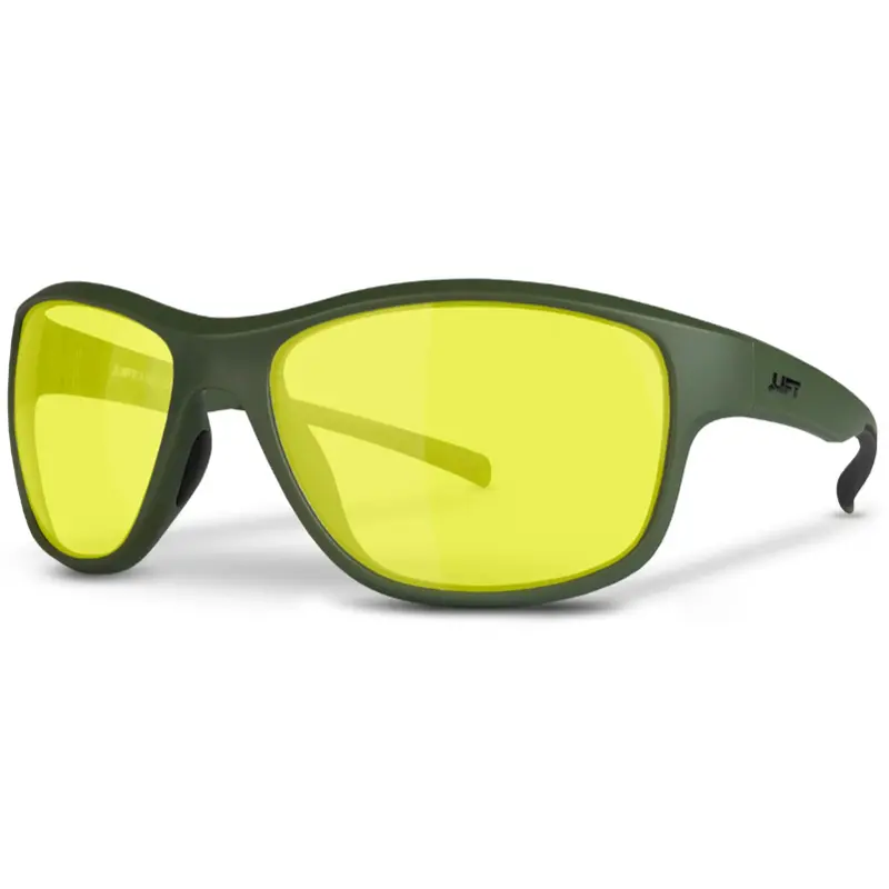 LIFT Safety EDE-21ODY Delamo Safety Glasses – Olive Drab Frame with Yellow Lens