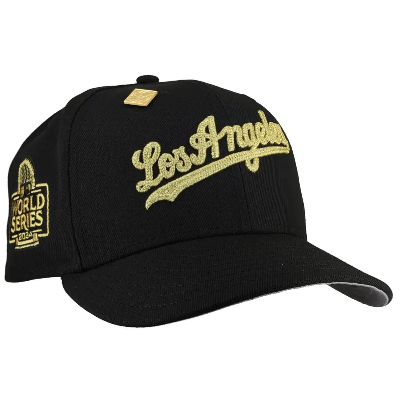 Los Angeles Dodgers 2024 World Series Chainstitch Gold 59Fifty Fitted Cap
