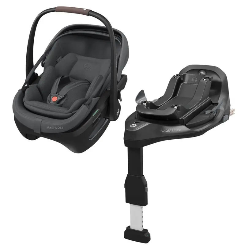 Maxi-Cosi Coral Slide Pro Infant Car Seat + Base – Moon Graphite