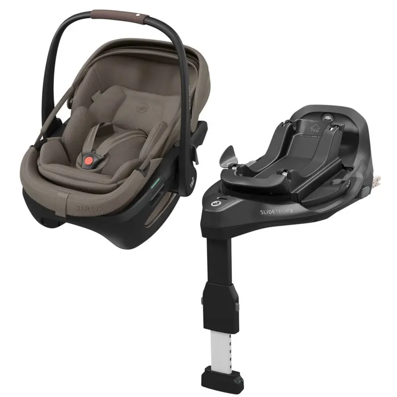 Maxi-Cosi Coral Slide Pro Infant Car Seat + Base – Oak Truffle
