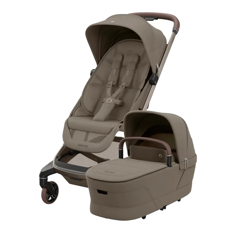 Maxi-Cosi Fame Cabin Stroller and Carrycot in Oak Truffle Finish