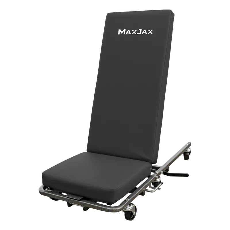 MAXJAX Reclining Creeper Seat – Hi-Low Adjustable Rolling Service Seat